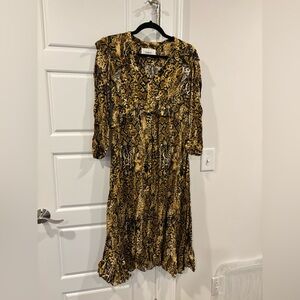 ba&sh Animal Print Dress - Brown and Black